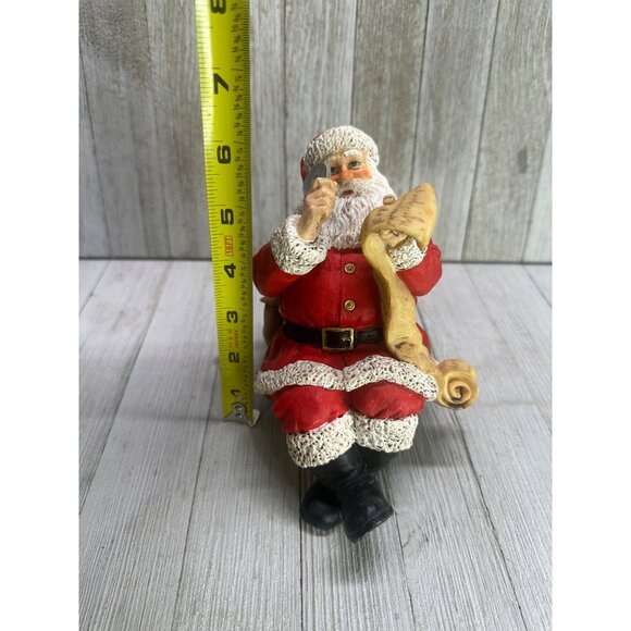 Vtg Resin Santa Checking His List Shelf Sitter Christmas Holiday Collectible 6" - Picture 8 of 10